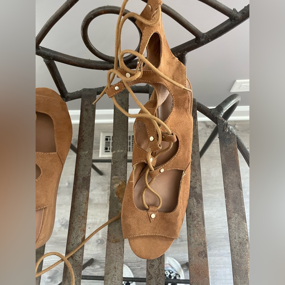 Indigo Rd. Brown Lace-Up Sandals - Picture 4 of 6